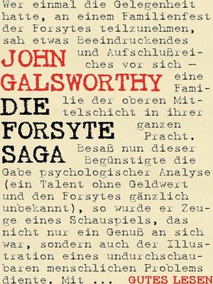 cover image of Die Forsyte Saga--Romantrilogie